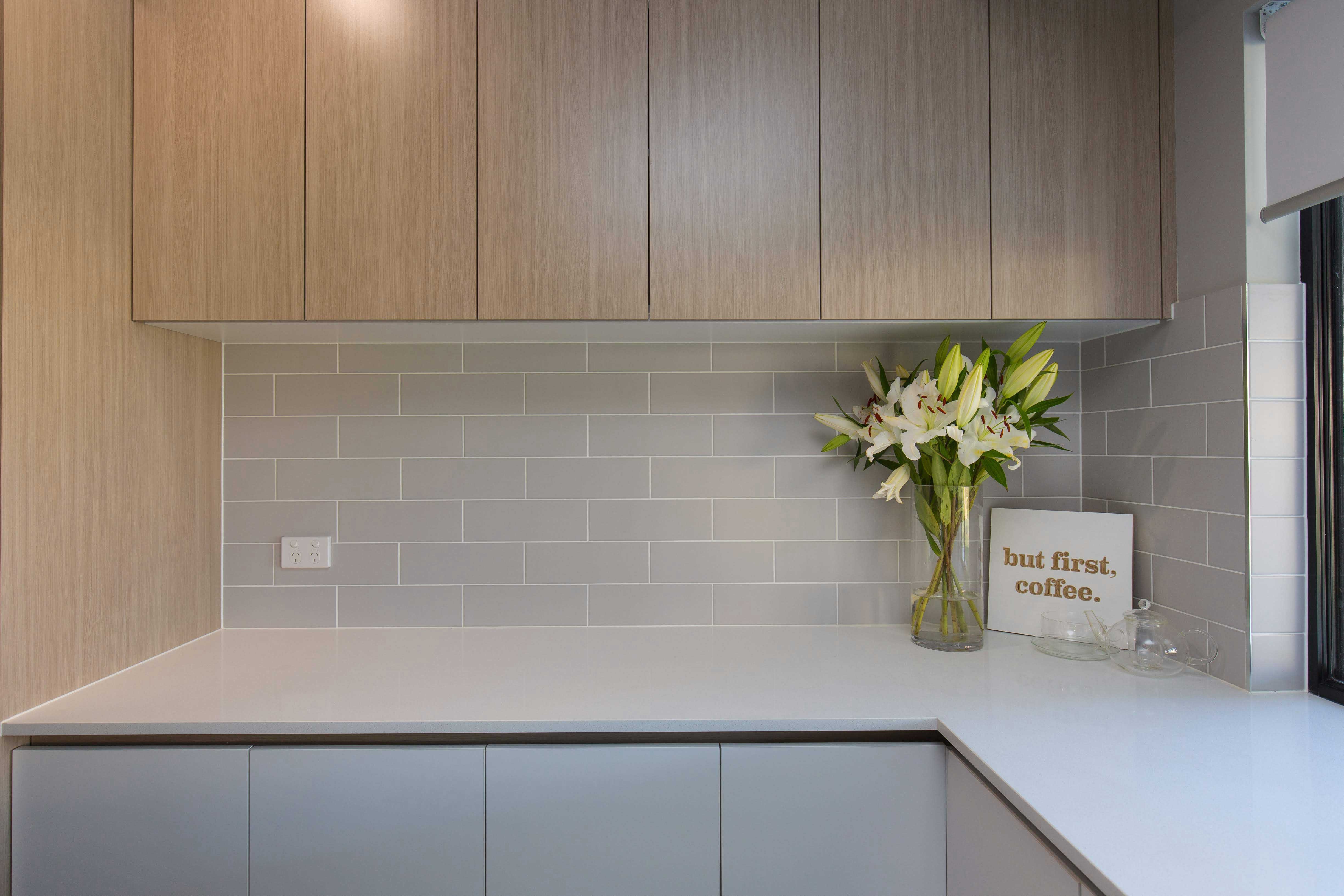 Plenty of bench & storage space in scullery